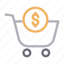 cat, dollar, ecommerce, shopping, trolley