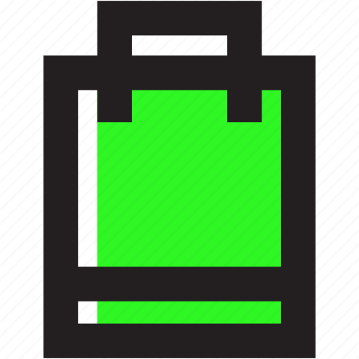 Asset, green, bag, line, shopping icon - Download on Iconfinder