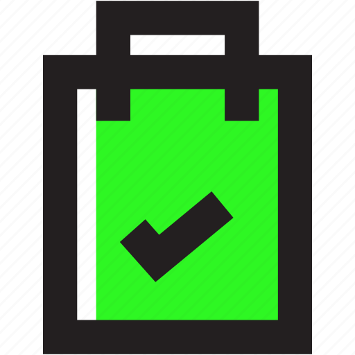 Asset, green, bag, confirmation, shopping icon - Download on Iconfinder