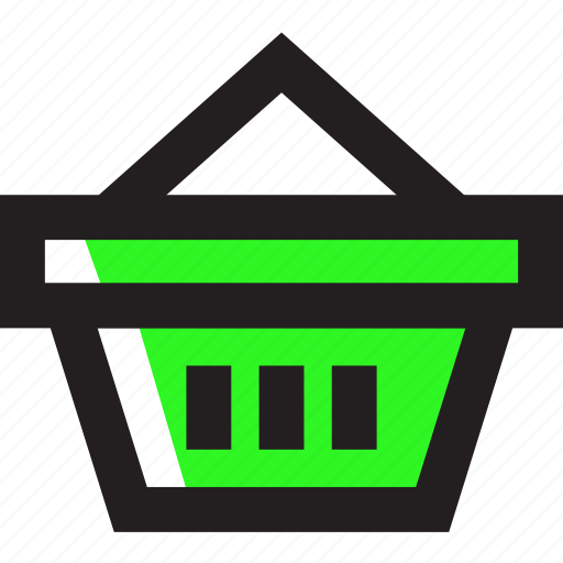 Asset, green, basket, line, shopping icon - Download on Iconfinder