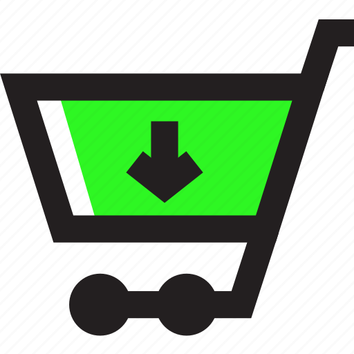 Asset, arrow, down, shopping cart icon - Download on Iconfinder