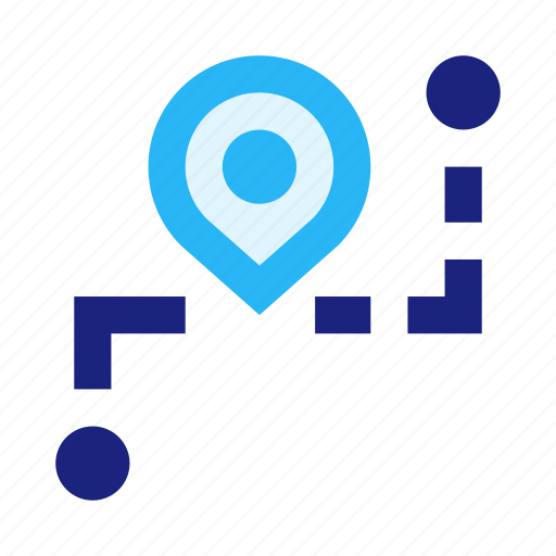 Delivery, geotag, logistics, pin, route, shipping, steps icon - Download on Iconfinder