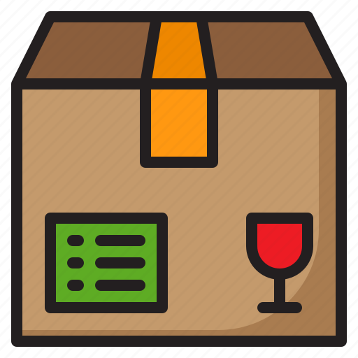 Box, delivery, glass, package, shipping icon - Download on Iconfinder