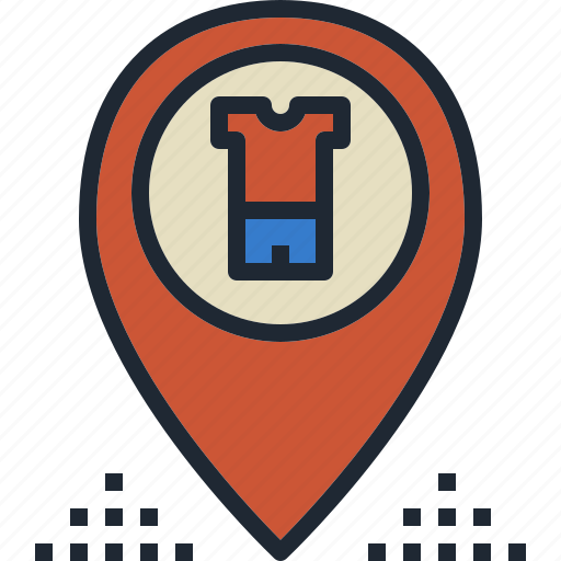 Cloth, location, pin, shop, store icon - Download on Iconfinder