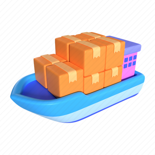 Shopping, online, store, ship, cargo, logistic, expedition 3D illustration - Download on Iconfinder