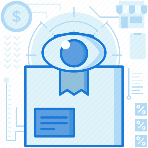 Box, logisitic, package, parcel, track, view, vision icon - Download on Iconfinder