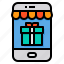gift, smartphone, present, online, box 