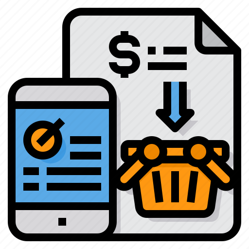Online, shopping, checklist, smartphone, basket, ecommerce icon - Download on Iconfinder