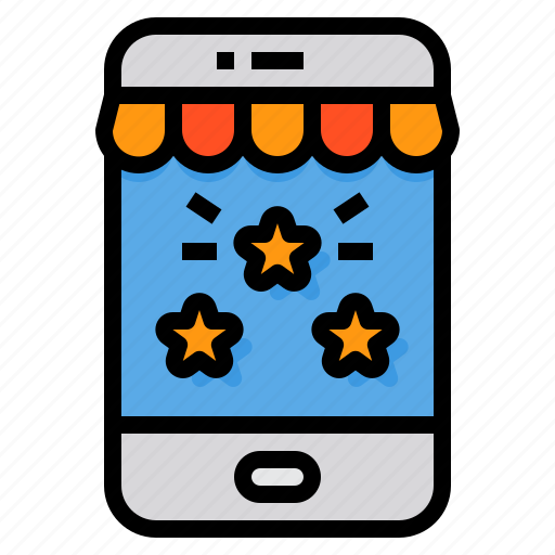 Rating, smartphone, star, shop, review icon - Download on Iconfinder