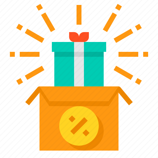 Present, open, box, discount, percentage, gift icon - Download on Iconfinder