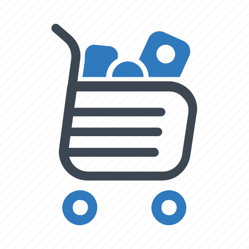 Full, groceries, shopping cart icon - Download on Iconfinder