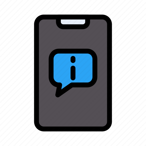 Info, about, mobile, phone, message icon - Download on Iconfinder