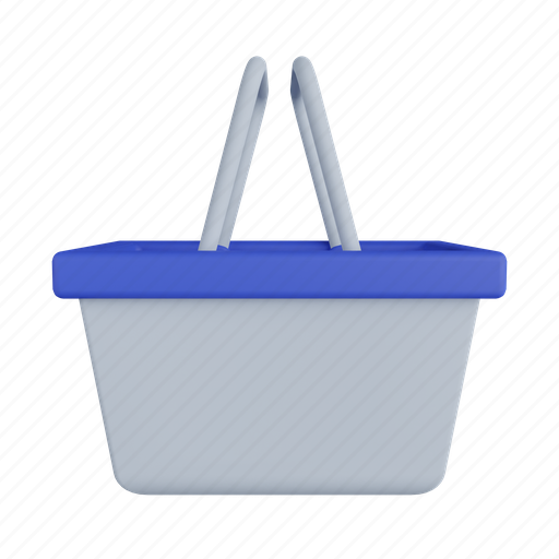 Basket, shopping, ecommerce, shop, cart, store, online 3D illustration - Download on Iconfinder