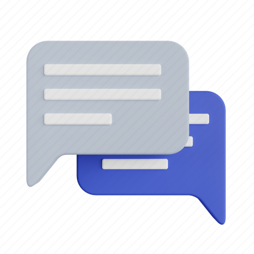 Chat, message, bubble, text, conversation 3D illustration - Download on Iconfinder