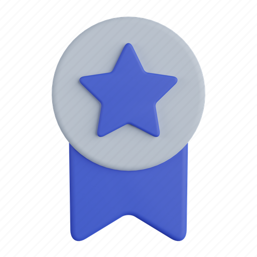 Medal, award, badge, prize, reward 3D illustration - Download on Iconfinder