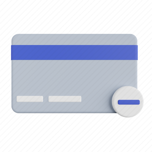 Remove, credit, card, delete, cancel, payment 3D illustration - Download on Iconfinder