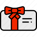 gift, coupon, card, ribbon, present