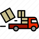 super, fast, delivery, truck, boxes, shipment