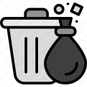 trash, remove, delete, bin, recycle, garbage, can, pouch
