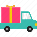 box, delivery, gift, lorry, shipping, shopping, truck