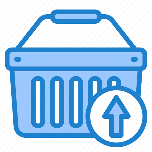 Basket, shopping, online, ecommerce, upload icon - Download on Iconfinder