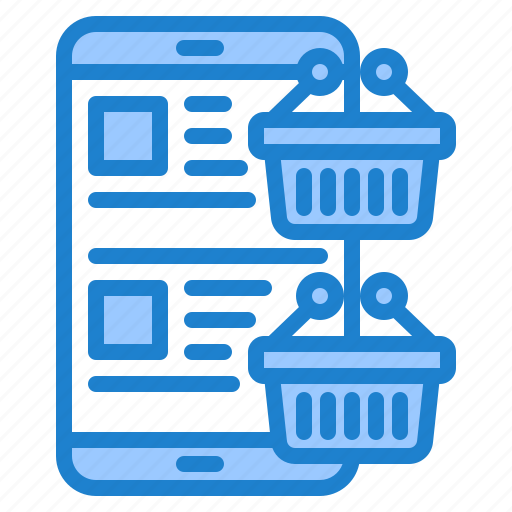 Smartphone, shopping, online, ecommerce, basket icon - Download on Iconfinder