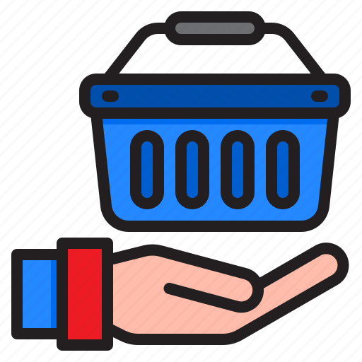 Basket, shopping, online, ecommerce, hand icon - Download on Iconfinder