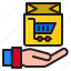 cart, shopping, online, ecommerce, bag 