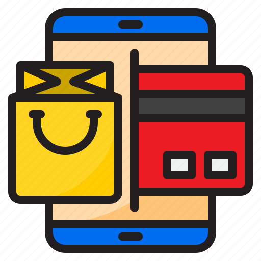 Smartphone, bag, shopping, credit, card, ecommerce icon - Download on Iconfinder