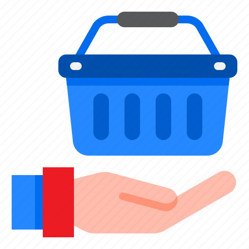 Basket, shopping, online, ecommerce, hand icon - Download on Iconfinder