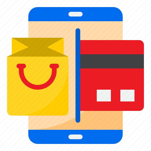 Smartphone, bag, shopping, credit, card, ecommerce icon - Download on Iconfinder