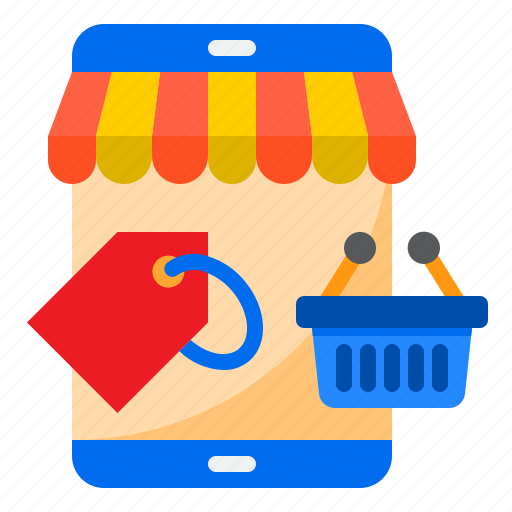 Smartphone, shopping, basket, ecommerce, tag icon - Download on Iconfinder
