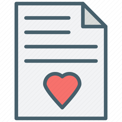 Color, ecommerce, heart, love, love letter, love note icon - Download on Iconfinder