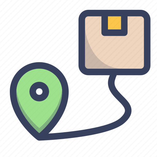 Ecommerce, box, delivery, shipping, location icon - Download on Iconfinder