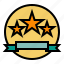 badge, ecommerce, rating, review, star 