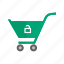 basket, buy, cart, market, shopping, trolley, unlock cart 
