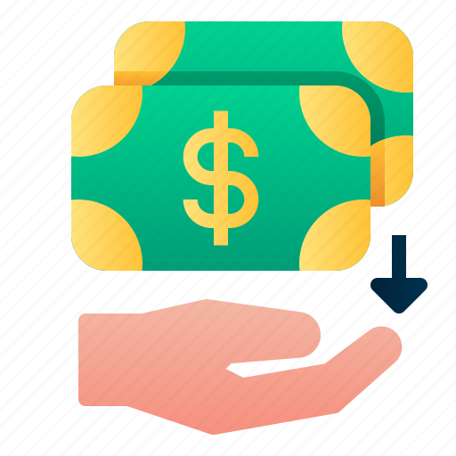 Business, cashback, dollar, ecommerce, finance, hand, money icon - Download on Iconfinder