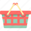 basket, grocery basket, grocery shopping, retail, shopping, shopping cart 