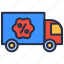 cart, delivery, discount, ecommerce, shipping, shop, truck 