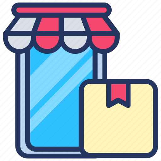 Delivery, ecommerce, mobile, package, phone, shop, store icon - Download on Iconfinder
