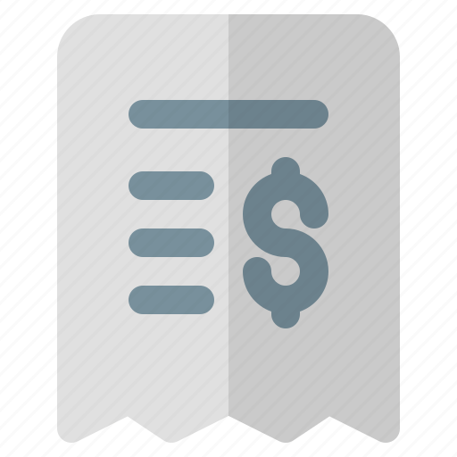 Receipt, bill, invoice, dollar, payment icon - Download on Iconfinder