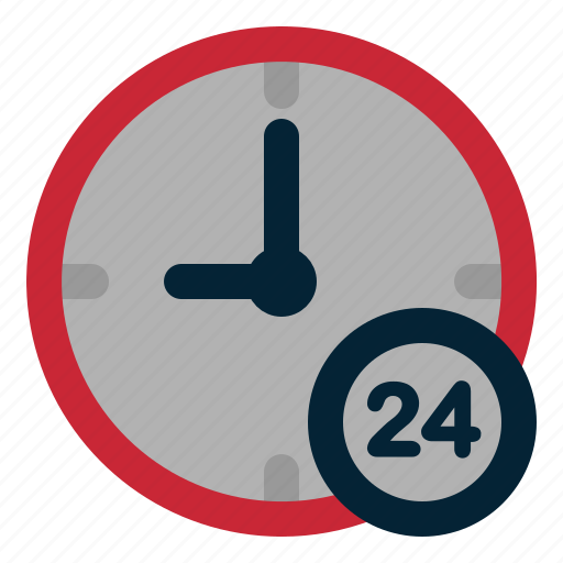 Commerce, e, hour, shop, 24 haours icon - Download on Iconfinder