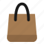 bag, commerce, e, shop, shopping, brown, paper 