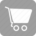 basket, cart, empty, items, shopping, trolley