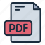 pdf, file, folder, archive, format, storage, data, document 