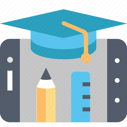 Apps, education, hat, mobile, pencil, smartphone, technology icon - Download on Iconfinder