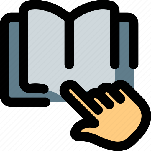 Open, book, touch, education icon - Download on Iconfinder