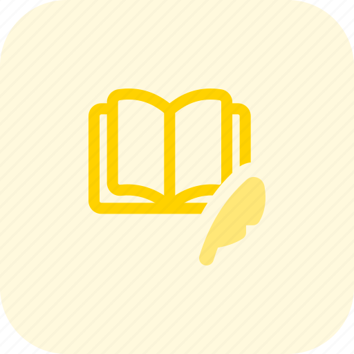 Book, feather, pencil, education icon - Download on Iconfinder