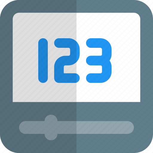 Monitor, education, learning, number icon - Download on Iconfinder