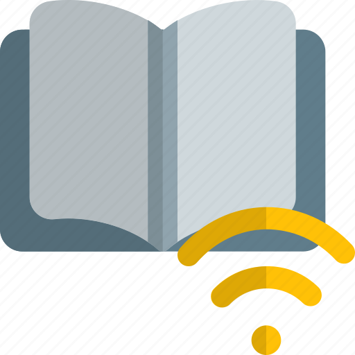 Open, book, wireless, education icon - Download on Iconfinder